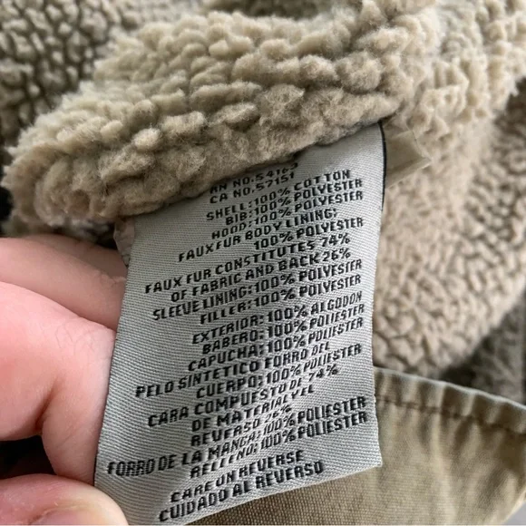 Levi’s Hooded Cotton Canvas Military Trucker Jacket Tan Work Outdoor Layered M - Picture 13 of 16